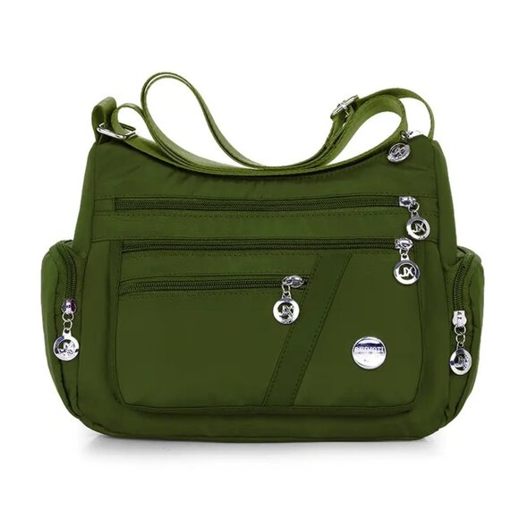 Women's Nylon Crossbody Shoulder Large Capacity Bag Waterproof   GREEN - Picture 1 of 10